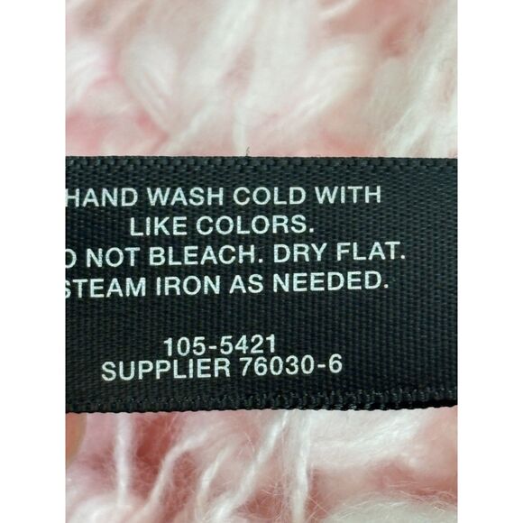 Pink Knit Faux Fur Trim Cover Top One Size Barbiecore Scarf Poncho Girly Y2K - Picture 7 of 9